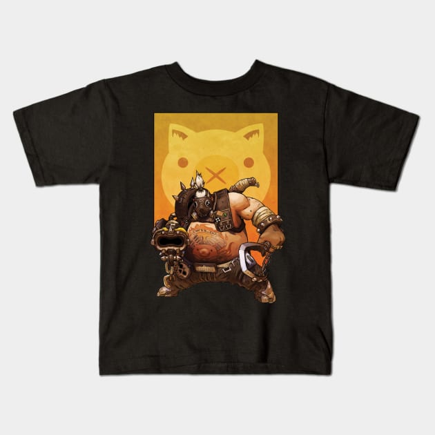 Overwatch - RoadHog Kids T-Shirt by LiamShaw